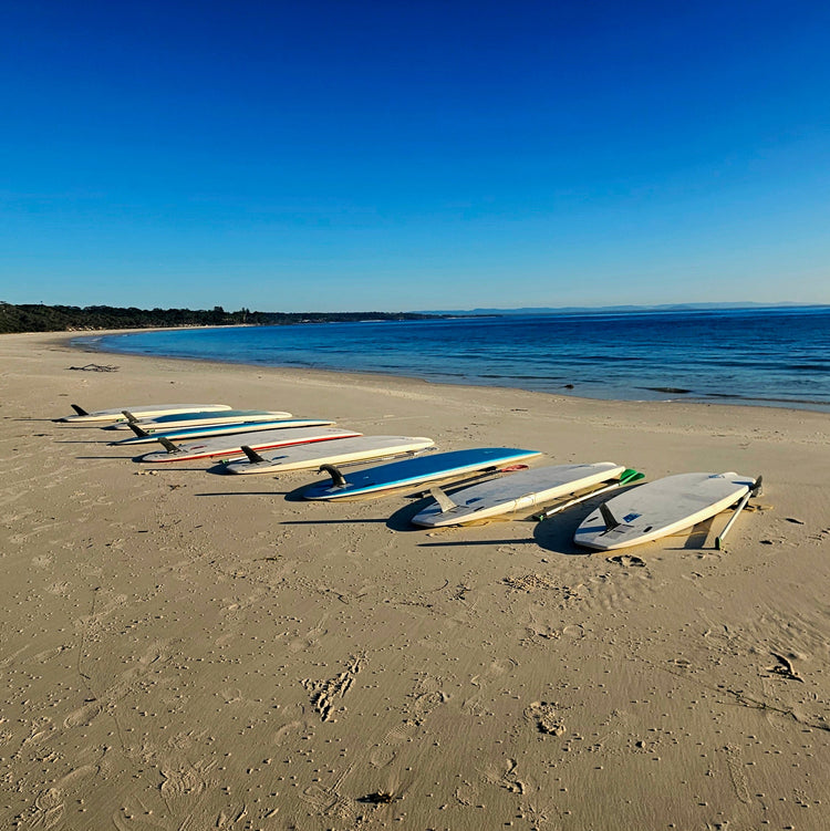 Eight SUPS at Iluka Beach, Jervis Bay